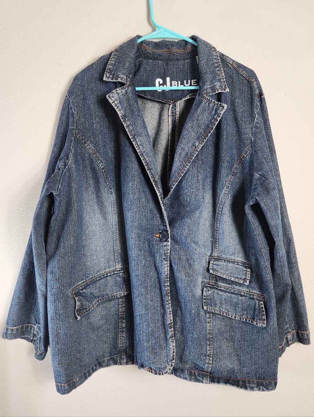 CJ Blue 90s/Y2K Womens |22W| Buttonfront Denim Jean Jacket